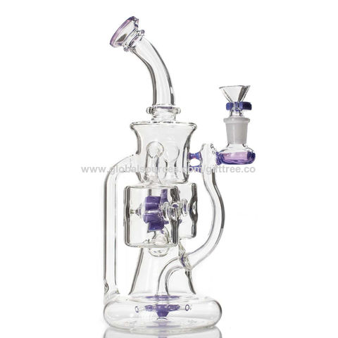 Buy Wholesale China Double Watermill Recycler Bong Glass Smoking