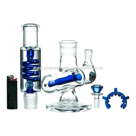 Arabic Glass Water Pipe Double Tube Water Pipe Set Gift, Glass