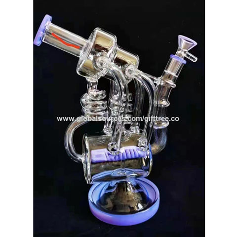 Glass Hookah Rig/Bubbler For Smoking Bong 8.5 Inch Height And Two