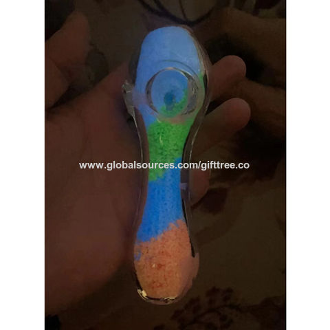 Glass Tobacco Pipe Glow In The Dark Lady Bug Glass Pipe Smoke