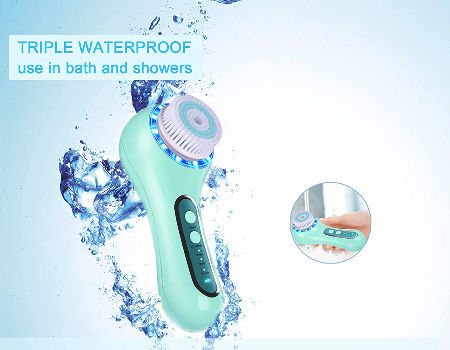 Waterproof Vibrating Electric Usb Facial Brush Cleaner Sonic Silicone Facial Clean Brush supplier