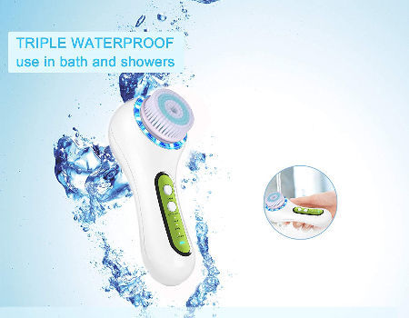 Waterproof Vibrating Electric Usb Facial Brush Cleaner Sonic Silicone Facial Clean Brush supplier