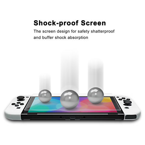 SWITCH OLED Kit de protection ecran en verre trempe 2.5D