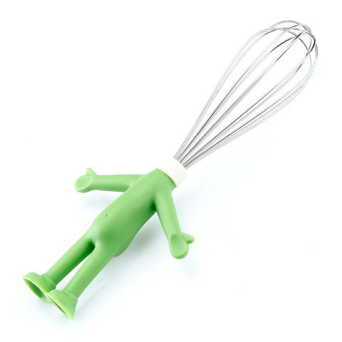 Source Kitchen Utensil Novelty Silicone Egg Whisk with Wooden Handle on  m.