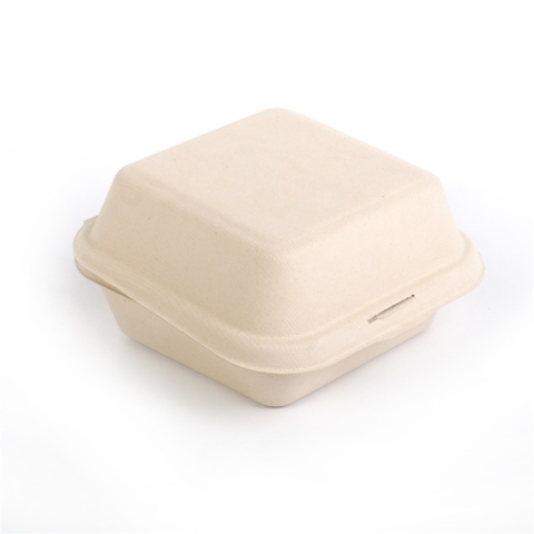 Cake Containers, Disposable Paper Pulp Lunch Box, Hamburger Box