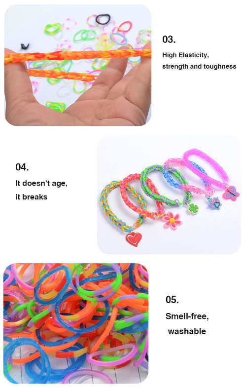 Diy Crafting Bracelets Toys Gifts Color Rubber Loom Bands Refill Kit China On Globalsources Com
