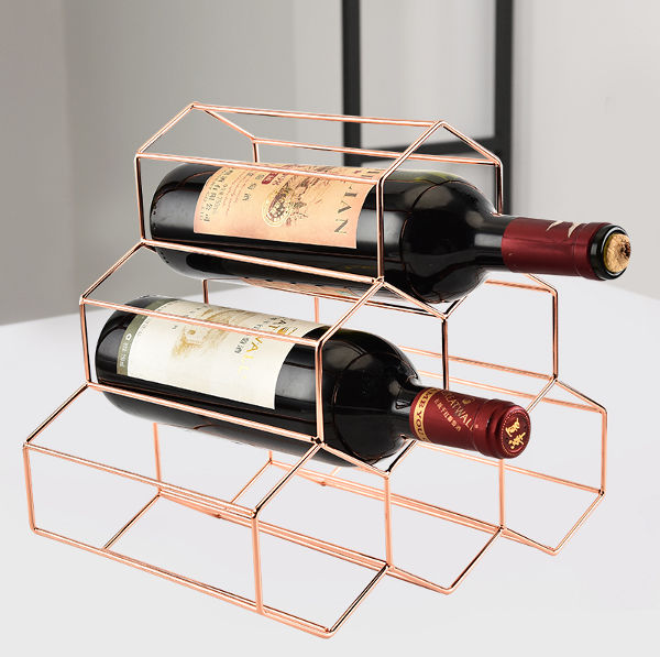 Gold wire sales wine rack