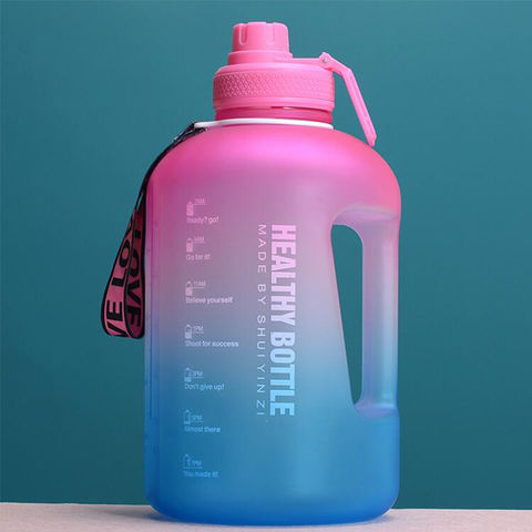 1 Gallon Motivational Water Bottle, Pink Ombre