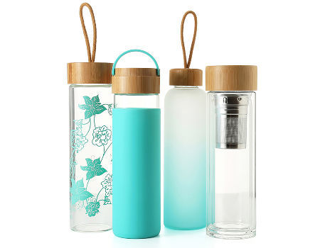 Buy Wholesale China Empty Glass Water Bottles Can Be Customized Silicone  Sleeves And Plastic Cap Custom Water Bottles & Silicone Water Bottle at USD  1.58