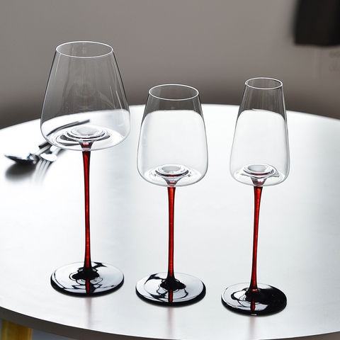 Crystal glass short stemmed big belly wine glass for home