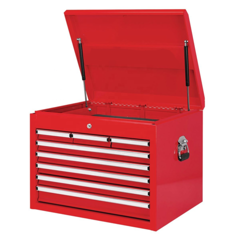 MSC PORTABLE TOOL CHEST RED 20'W & 3 DRAWERS SINGLE HANDLE ON TOP FULL