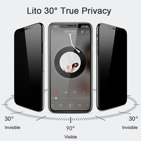 Protector Pantalla Privacidad Full 3D Negra Cristal Templado iPhone 13 Mini