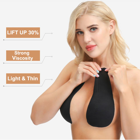 2 pares de sujetador de silicona push-up autoadhesivo sujetador invisible  sin tirantes, utilizado para vestido de novia, sostén adhesivo reutilizable  almohadilla para el pezón (desnudo)