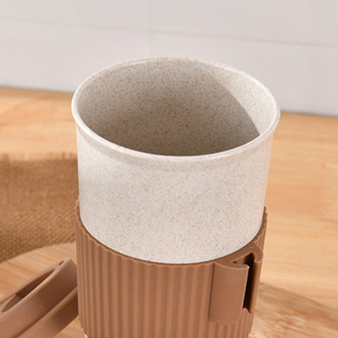 350/450ML Reusable Coffee Cup Eco-Friendly Wheat Straw Coffee Mugs