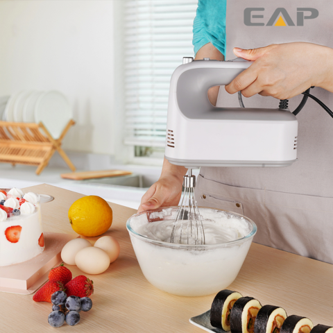 300W Electric Kitchen Handheld Mixer with Turbo Boost Automatic Speed Eject  Button Hand Mixer for Making