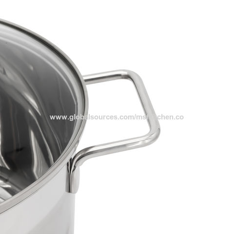 Wholesale Stainless Steel Saucepan Sauce Pan with Pour Spout & Glass Lid  with Strainer Manufacturer and Factory