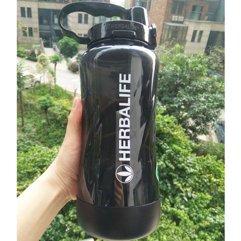 Buy Wholesale China 1l/2l/2000ml Black Large Size Portable Space Herbalife  Nutrition 24 Hour Shaker Straw Style Strap & Sports Water Bottle at USD 3