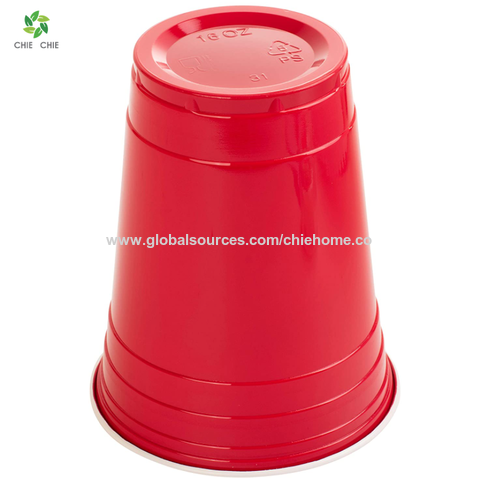 Buy Wholesale China 450ml Red Disposable Plastic Cup Beerpong Set