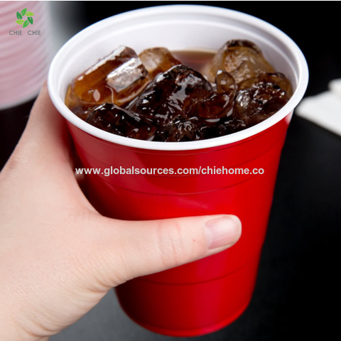 Buy Wholesale China Cold Drink Plastic Disposable Cups,beer Pong Cups & Disposable  Red Pet Cup at USD 0.09