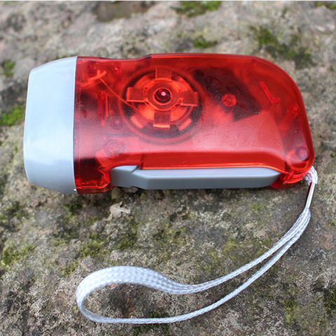 New 3 Led Hand Pressing Dynamo Crank Power Wind Up Flashlight