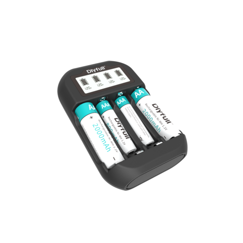 USB Plug Fast Battery Charger for AA AAA Rechargeable Batteries 4 or 3  Slots UK