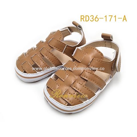 Donsje - Brown Leather Baby Sandals | Childrensalon