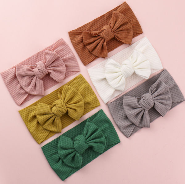 Buy Wholesale China 15 Colors Soft Girls Knitted Headband Bow Baby Hairband  Children's Hair Band Headwear Wholesale & Children's Hair Bands at USD   | Global Sources