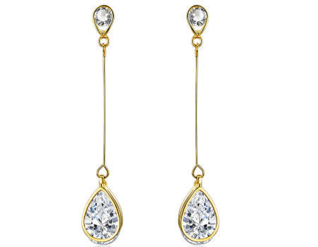 Elegant Flower Drop Earrings for Women 18K Gold Platinum Plated Fashion Jewelry