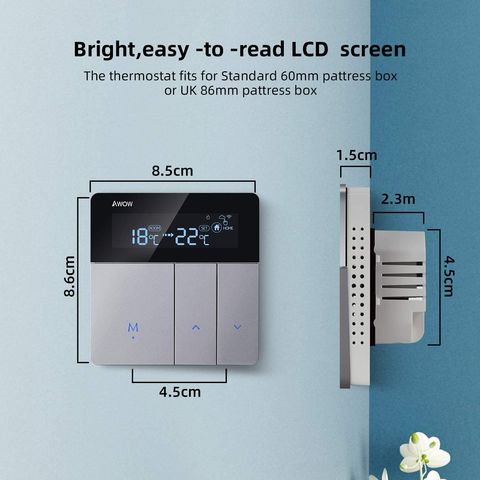 Buy Wholesale China Awow Smart Home Thermostats Wifi Temperature Controller  Wall Thermostat Intelligent Heating Control & Smart Thermostats at USD 35.2