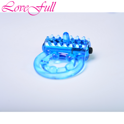 Anillo vibrador bala azul para pene