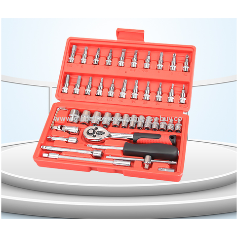 46-teiliger Maulschlüssel-Satz, Auto-Reparatur-Set, Steckschlüssel