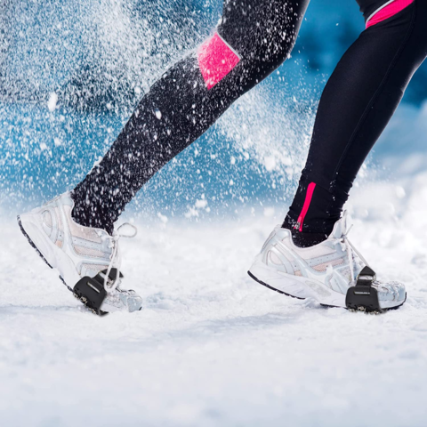 Crampons à neige poignées pour bottes chaussures antidérapantes 19 crampons  poin