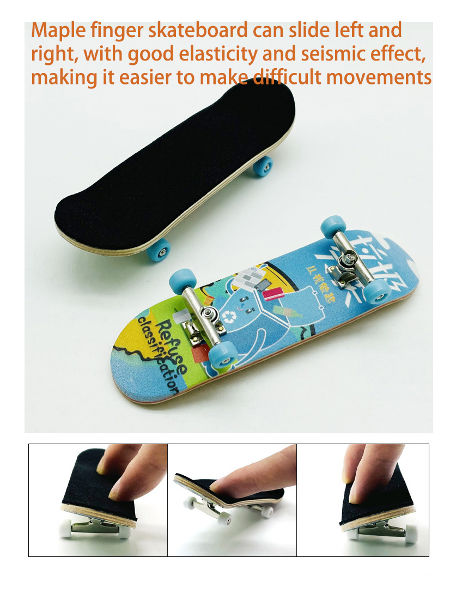 A37 Finger Skateboard Professional Maple Double Rocker Mini Skateboard Decks Sports Bearing Wheel supplier