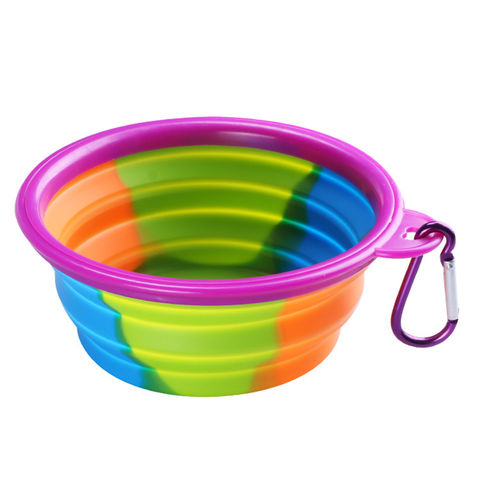 Silicone Collapsible Dog Bowl with Carabiner