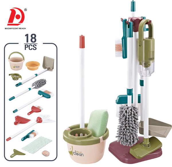 Buy Wholesale China Huada Educational Housekeeping Cleaning Tools Toy Set  18pcs Home Pretend Play Game Toy & Cleaning Tools Toy at USD 4.59