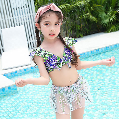 Maillot de bain Bikini Une pièce pour enfants Cartoon Girl's Ins