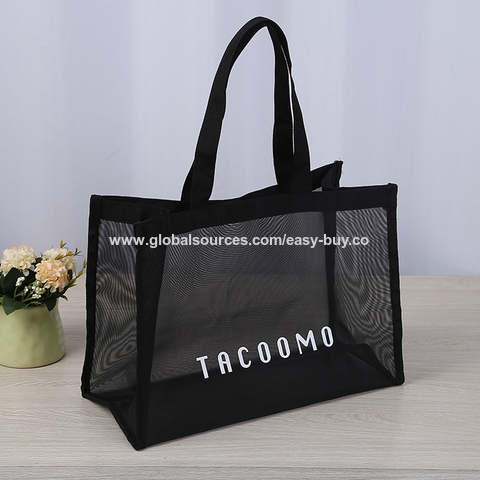 Tote Bag Fishnet Bags Wholesale Nylon Shopping Bags Black Nylon