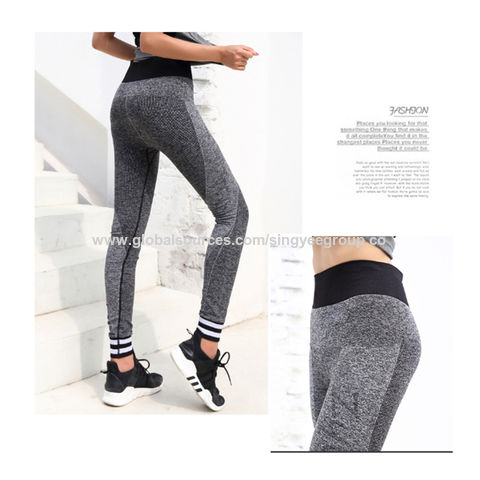 Yoga pants Women's running fitness pants seamless stretch slim slimming letters casual pants apparel