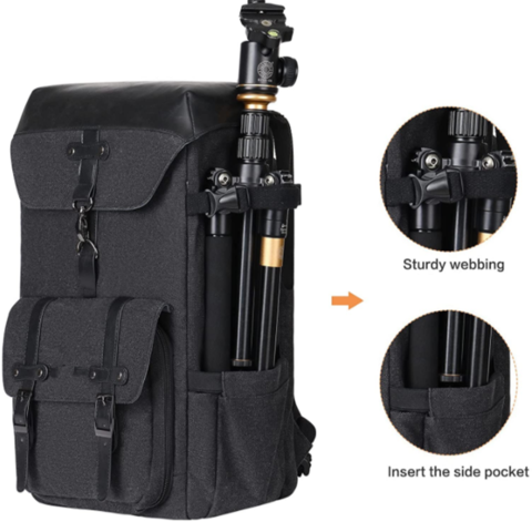 Mochila de gran capacidad con trípode para cámara al aire libre, bolsa de  fotografía profesional, mochila