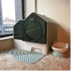 Large Semi Enclosed Cat Litter Box Toilet Deodorant Anti Sand For