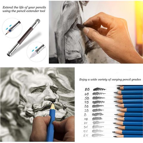 83-piece Professional Drawing Pencils And Sketch Art Supplies