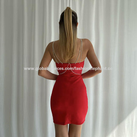 China Factory Wholesale Ladies Sexy Solid Color Sling Strapless