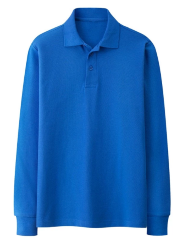 long sleeve uniform piqué polo