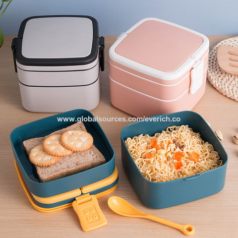 Divided Bento Box Food Storage Container Children Kids School Office  Portable Microwavable Heatable Square Lunch Box With Lid