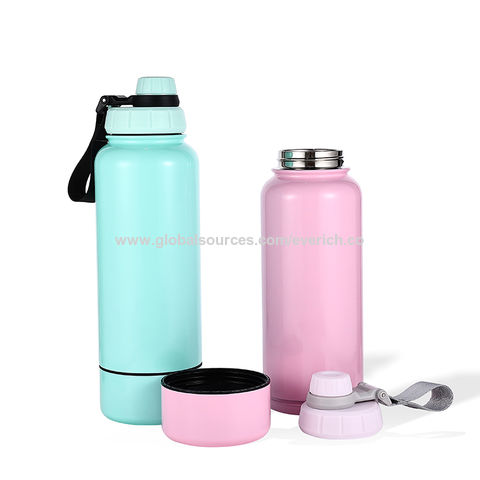 Custom Iron Flask Wide Mouth Bottle Gradient Colors 22 Oz - Office
