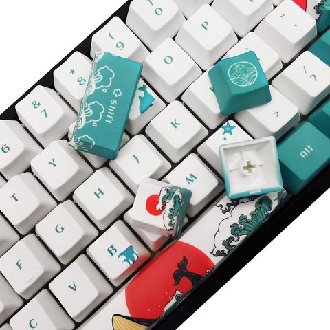 Touches de clavier personnalisées - Jeu de touches 60 %, compatible avec les claviers mécaniques GK61/GK64/RK61/Anne/GH60/ALT61