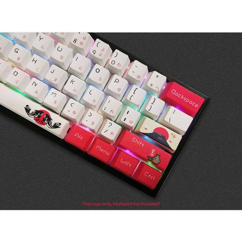 Touches de clavier personnalisées - Jeu de touches 60 %, compatible avec les claviers mécaniques GK61/GK64/RK61/Anne/GH60/ALT61