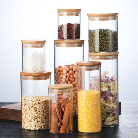 High Quality Borosilicate Spice Glass Jar Food Storage Containers with  Bamboo Lids 4oz Airtight Good Jar Food Preservation Safe - China Glass  Storage Jars and Glass Jars price