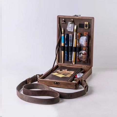 Bolsas de Madeira Artesanais para Mensageiros e Escritores - Caixas de Madeira