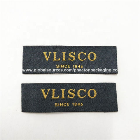 Buy Wholesale China Black Woven Brand Name Clothes Labels Logo Custom  Clothing Label Woven Labels & Woven Labels at USD 0.01